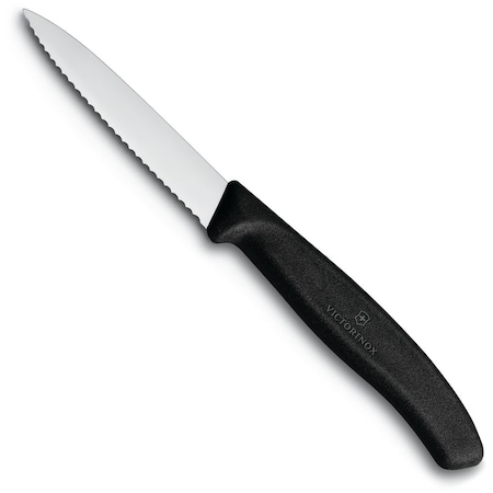 Swiss Army Brands 2024 Kitchen Swiss Classic Paring 30.25In Serrated, Spear Point Blade, 5/8In Width At Handle Black VIC-6.7633